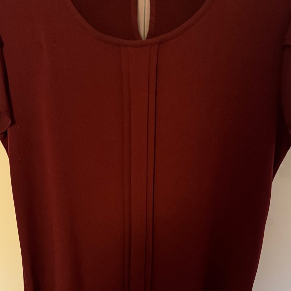 41 Hawthorn Deep Red Ruffle Sleeve Top - Picture 6 of 6